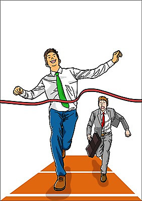 PSD 남자 서류가방 일러스트 비즈니스 사람 정장 성인 두명 비즈니스라이프 달리기 경쟁 끈 우승 비즈니스맨 남자만 성인남자만 성인만 국내일러스트 라이프스타일 옷 컨셉 가방 모션 최고 직장인 파일형식