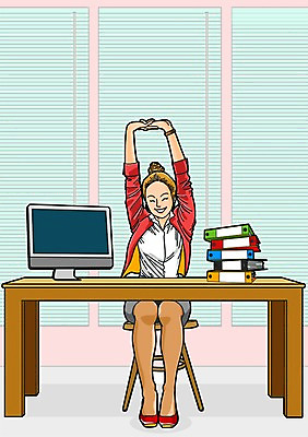 PSD 여자 의자 일러스트 비즈니스 휴식 실내 한명 사람 앉기 성인 비즈니스라이프 컴퓨터 사무실 비즈니스우먼 책상 파일 기지개 여자만 여자한명만 성인여자만 성인만 국내일러스트 1 라이프스타일 가구 컨셉 모션 내부 전자제품 직장인 파일형식