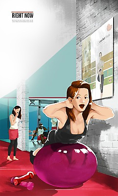 PSD 응시 여자 남자 스포츠 일러스트 실내 사람 여러명 성인 일상 운동복 운동 아령 헬스장 짐볼 목표 열정 성인만 국내일러스트 시선 옷 감정 다수 컨셉 건강 내부 라이프 헬스 파일형식