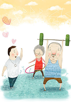 PSD 구름 여자 교육 노년 남자 문화 안경 여유 일러스트 건강 사람 성인 일상 생활 세명 실버라이프 운동 하트 역기 복지 즐거움 훌라후프 노인만 성인만 국내일러스트 자연요소 모양 라이프스타일 잡화 감정 라이프 사회이슈 파일형식