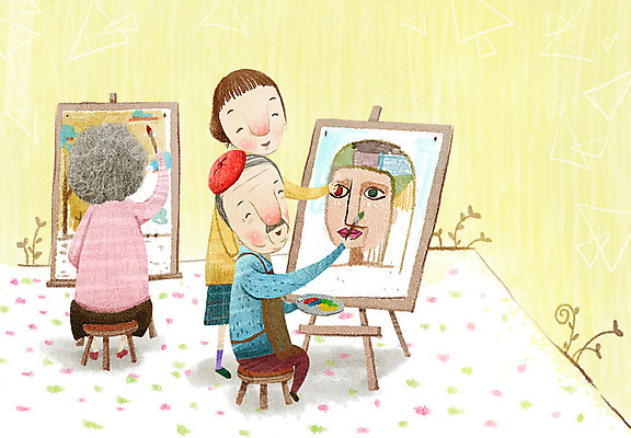 PSD 여자 교육 노년 남자 문화 여유 의자 일러스트 실내 미술 사람 앉기 성인 일상 생활 세명 실버라이프 붓 그리기 팔레트 복지 즐거움 이젤 그림 노인만 성인만 국내일러스트 라이프스타일 감정 가구 모션 문화예술 내부 라이프 미술도구 사회이슈 파일형식