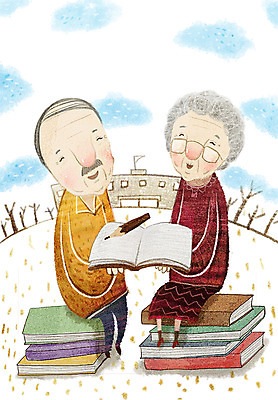 주간 PSD 구름 여자 교육 노년 남자 문화 안경 여유 일러스트 학교 사람 성인 야외 두명 일상 생활 책 실버라이프 연필 센터 도심 복지 즐거움 노인만 성인만 국내일러스트 자연요소 라이프스타일 잡화 감정 학용품 라이프 필기구 도시 사회이슈 파일형식