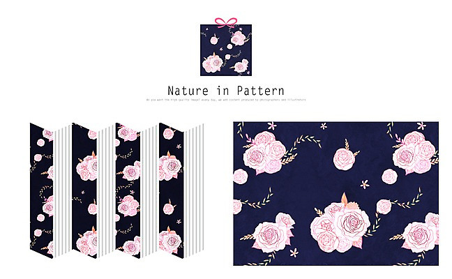 PSD 식물 디자인 꽃 ZIP 리본 백그라운드 패턴 일러스트 자연 나뭇잎 사람없음 선물상자 장미 활용 목업 국내일러스트 컨셉 잎 무늬 선물 상자 생태계 파일형식