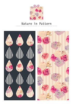 PSD 식물 디자인 꽃 ZIP 리본 백그라운드 패턴 일러스트 자연 나뭇잎 사람없음 선물상자 장미 물방울 활용 목업 국내일러스트 컨셉 잎 무늬 선물 상자 생태계 파일형식