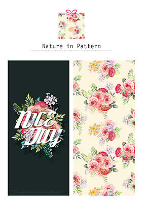 PSD 식물 디자인 꽃 ZIP 리본 백그라운드 패턴 일러스트 자연 나뭇잎 사람없음 선물상자 활용 목업 국내일러스트 컨셉 잎 무늬 선물 상자 생태계 파일형식