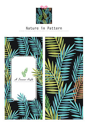 PSD 식물 디자인 꽃 ZIP 리본 백그라운드 패턴 일러스트 자연 나뭇잎 사람없음 선물상자 활용 목업 국내일러스트 컨셉 잎 무늬 선물 상자 생태계 파일형식