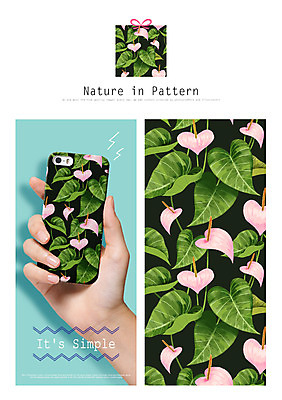 PSD 식물 손 디자인 꽃 ZIP 리본 백그라운드 패턴 일러스트 자연 나뭇잎 사람 신체부위 선물상자 스마트폰 상자 카라 활용 목업 스마트폰케이스 국내일러스트 컨셉 잎 무늬 선물 핸드폰 스마트기기 생태계 파일형식