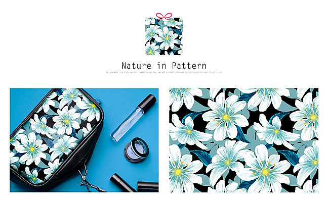PSD 식물 디자인 꽃 ZIP 리본 백그라운드 패턴 일러스트 자연 나뭇잎 사람없음 선물상자 화장품 파우치 활용 목업 국내일러스트 컨셉 잎 무늬 가방 선물 상자 뷰티 생태계 파일형식