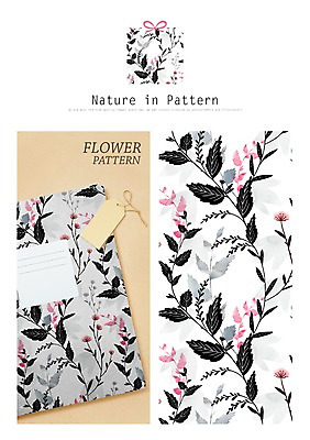 PSD 식물 디자인 꽃 ZIP 리본 백그라운드 패턴 일러스트 자연 나뭇잎 사람없음 선물상자 공책 활용 목업 국내일러스트 컨셉 잎 무늬 문구용품 선물 상자 생태계 파일형식
