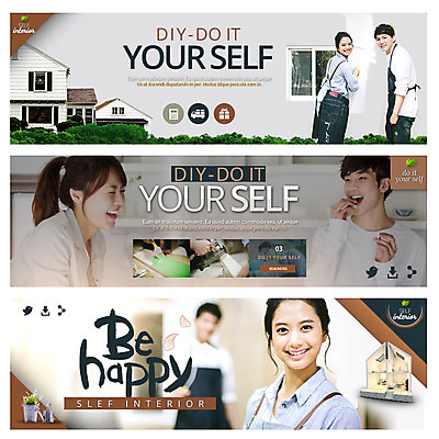 PSD 템플릿 배너 커플 여자 남자 화분 웹템플릿 사람 동양인 여러명 성인 인테리어 앞치마 페인트 한국인 DIY 웹배너 성인만 이미지템플릿 디자인 다수 관계 인종 취미 파일형식