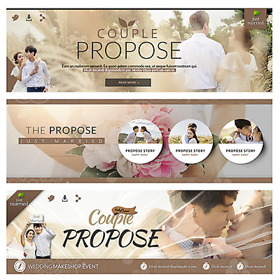 PSD 템플릿 배너 커플 여자 남자 부케 웨딩드레스 웹템플릿 결혼 키스 사람 동양인 여러명 성인 한국인 웹배너 성인만 이미지템플릿 드레스 꽃다발 다수 관계 인종 이벤트 애정표현 파일형식