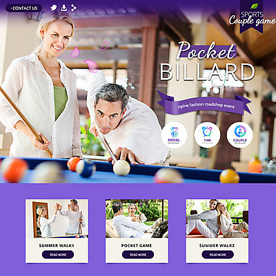 PSD 서양인 외국인 템플릿 커플 여자 남자 스포츠 중년 웹템플릿 운동화 이벤트페이지 사람 이벤트 여러명 성인 웹 당구 포켓볼 당구공 당구대 당구채 중년만 성인만 이미지템플릿 다수 신발 인터넷 공 관계 인종 구기 당구용품 페이지 파일형식