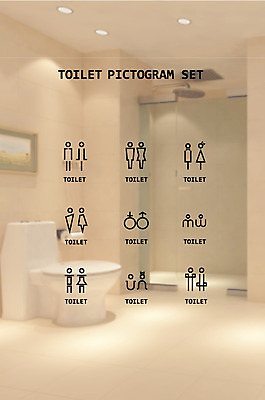 아이콘 표시 사람모양 사람없음 세트 픽토그램 화장실 2D아이콘 AI파일 모양 파일형식 벡터