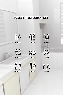아이콘 표시 사람모양 사람없음 세트 픽토그램 화장실 2D아이콘 AI파일 모양 파일형식 벡터