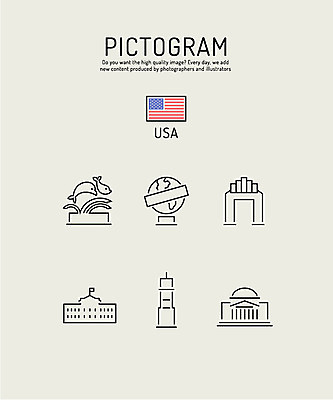 아이콘 건축물 동물원 사람없음 관광지 세트 픽토그램 미국 랜드마크 유니버셜스튜디오 2D아이콘 AI파일 건축 여행 북아메리카 파일형식 벡터