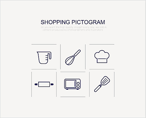 아이콘 주방용품 요리사모자 사람없음 쇼핑 세트 픽토그램 방망이 도구 전자레인지 오븐 제빵 2D아이콘 AI파일 모자_잡화 생활용품 제과제빵 요리사 가전제품 레인지 파일형식 벡터