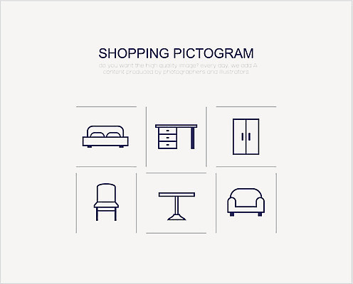 아이콘 가구 의자 가족 탁자 사람없음 쇼핑 세트 소파 픽토그램 침대 장롱 책상 2D아이콘 AI파일 생활용품 관계 파일형식 벡터