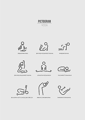 아이콘 포즈 요가 사람모양 사람없음 세트 픽토그램 운동 요가자세 균형 고양이자세 반달자세 현자세 전굴자세 2D아이콘 AI파일 모양 웰빙 건강 파일형식 벡터