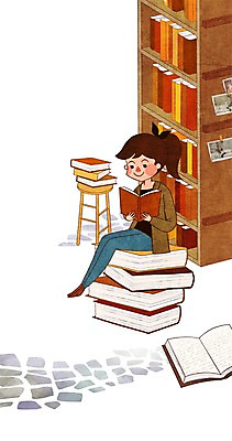 PSD 계절 여자 백그라운드 의자 일러스트 책장 한명 사람 소녀 성인 책 독서 가을 여자만 여자한명만 성인여자만 성인만 가을배경 국내일러스트 1 어린이 가구 파일형식 가을_계절