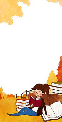 PSD 나무 식물 계절 여자 백그라운드 일러스트 한명 사람 소녀 성인 책 독서 가을 나무기둥 여자만 여자한명만 성인여자만 성인만 가을배경 국내일러스트 1 어린이 파일형식 가을_계절