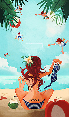 주간 PSD 구름 여자 남자 바다 일러스트 상상 하늘 사람 여러명 성인 해변 야외 판타지 비키니 야자수 누드 비치볼 무중력 특별함 성인만 국내일러스트 자연요소 나무 수영복 다수 컨셉 공 바캉스용품 파일형식