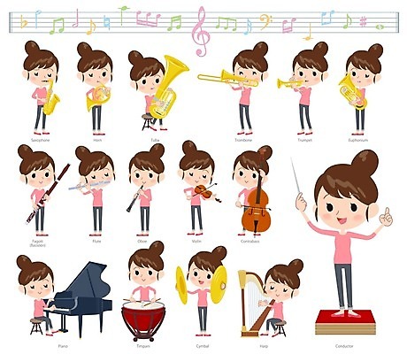 EPS 해외이미지 캐릭터 여자 문화 일러스트 엄마 뿔 사람 세트 콘서트 공연 기구 피아노 색소폰 바이올린 주부 트럼펫 첼로 지휘자 재즈 오케스트라 해외202004 해외일러스트 일러캐릭터 음악 가족 현악기 이벤트 음악가 악단 건반악기 목관악기 금관악기 파일형식 벡터 찰현악기 이미지허브