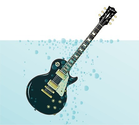 EPS 해외이미지 악기 음악 상징 신체 일러스트 미술 그래픽 물 반사 검은색 거품 흰색 기타 그림 목 고립 뮤지컬 블루스 해외202004 해외일러스트 자연요소 컬러 현악기 문화예술 신체부위 파일형식 벡터 이미지허브