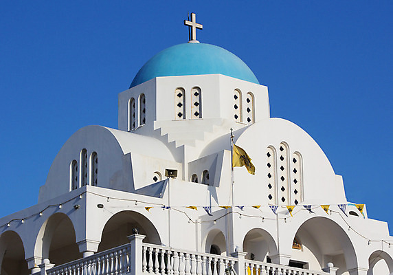 포토 JPG 해외이미지 전통 유럽 종교 섬 십자가 건축양식 하늘 사람없음 건물 파란색 교회 흰색 깃발 그리스 아치 그리스인 해외202004 해외포토 서양인 건축물 건축 나라 컬러 종교건축 파일형식 이미지허브