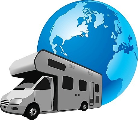 EPS 해외이미지 지구 일러스트 사람없음 캠핑 캠핑카 해외202004 해외일러스트 자동차 레저 파일형식 벡터 이미지허브