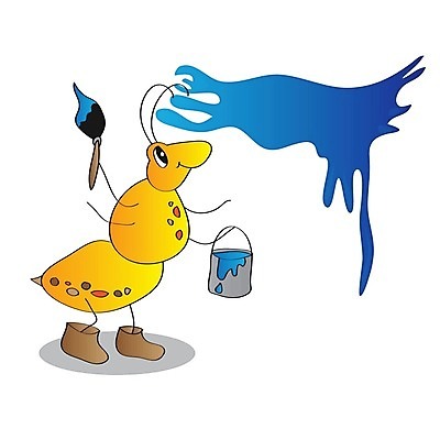 EPS 해외이미지 디자인 어린이 벽 곤충 일러스트 자연 함께함 미술 페인트 봄 붓 그리기 만화 그림 레이아웃 개미 해외202004 해외일러스트 동물 계절 컨셉 모션 문화예술 사람 생태계 파일형식 벡터 이미지허브