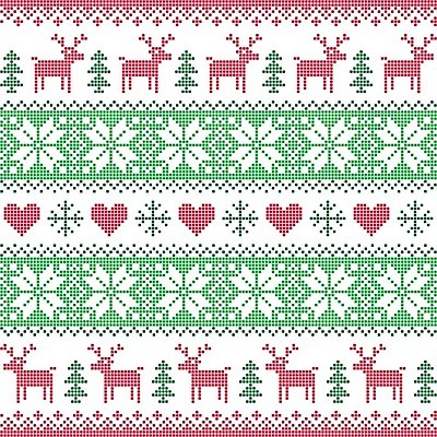 EPS 해외이미지 디자인 겨울 패턴 일러스트 눈꽃 사람없음 빨간색 초록색 크리스마스트리 루돌프 하트 뜨개질 픽셀 해외202004 해외일러스트 모양 계절 컬러 크리스마스 무늬 사슴 눈_날씨 취미 파일형식 벡터 이미지허브