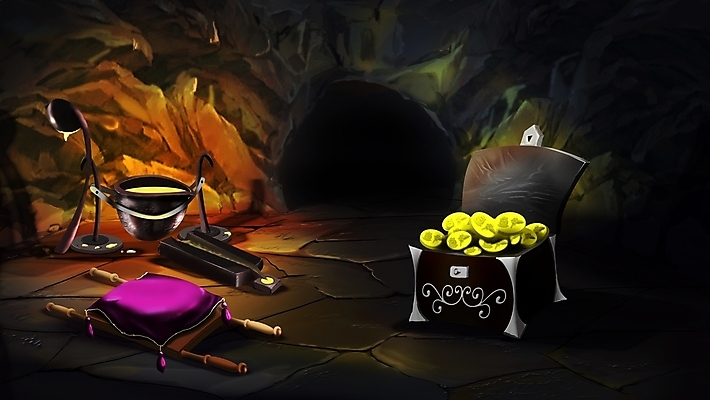 포토 JPG 해외이미지 일러스트 사람없음 디지털 어둠 덮개 동굴 황금 야간 만화 가득함 그림 엽서 장면 마법 애니메이션 금괴 난쟁이 궤 해외202004 해외포토 자연요소 뚜껑 편지 파일형식 이미지허브
