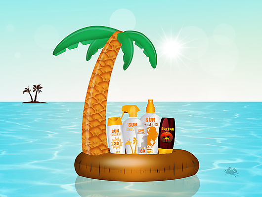 JPG 해외이미지 바다 일러스트 자연 사람없음 야자수 선크림 튜브 썬텐오일 해외202004 해외포토 포토 나무 화장품 생태계 파일형식 이미지허브