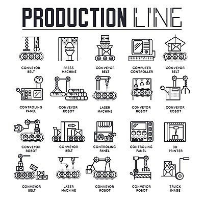 EPS 해외이미지 산업 일러스트 공장 사람없음 픽토그램 기계 로봇 택배 수납 짐차 택배상자 물류 보일러 산업용로봇 자동화기기 컨베어밸트 해외202004 해외일러스트 공업 자동차 상자 운송업 파일형식 벡터 이미지허브