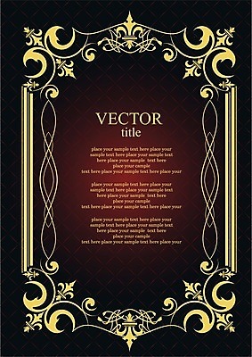 EPS 해외이미지 디자인 일러스트 프레임 사람없음 장식 빈티지 고급 우아함 바로크 빅토리아 해외202004 해외일러스트 컨셉 파일형식 벡터 이미지허브