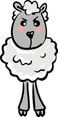 EPS 해외이미지 동물 응시 농업 일러스트 자연 털 풍경 농장 농경지 마을 가축 분노 시골 양 만화 그림 양고기 밭일 찰과상 해외202004 해외일러스트 시선 감정 산업 포유류 육류 상처 생태계 파일형식 벡터 이미지허브