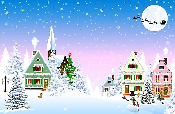 EPS 해외이미지 별 크리스마스 겨울 일러스트 눈사람 하늘 풍경 사람없음 크리스마스트리 산타클로스 마을 루돌프 달 소나무 숲 썰매 눈내림 해외202004 해외일러스트 자연요소 나무 계절 기념일 사슴 눈 파일형식 벡터 이미지허브