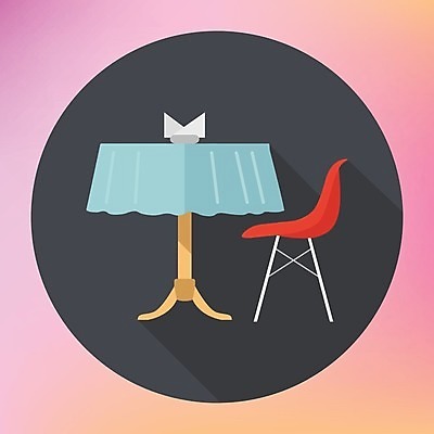 EPS 해외이미지 디자인 가구 의자 일러스트 탁자 픽토그램 식당 저녁식사 식탁보 직물 플랫 심볼 오브젝트 사인 냅킨 심플 엘리먼트 해외202004 해외일러스트 생활용품 상점 식사 파일형식 벡터 이미지허브