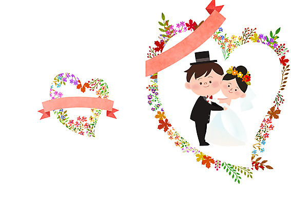 PSD 부부 여자 남자 꽃 행복 웨딩드레스 결혼 낙엽 일러스트 안기 함께함 사랑 사람 정장 턱시도 성인 두명 라벨 로맨틱 가을 하트 청첩장 웨딩마치 성인만 국내일러스트 모양 식물 커플 드레스 옷 계절 감정 컨셉 잎 모션 카드_감사 프레임 이벤트 파일형식