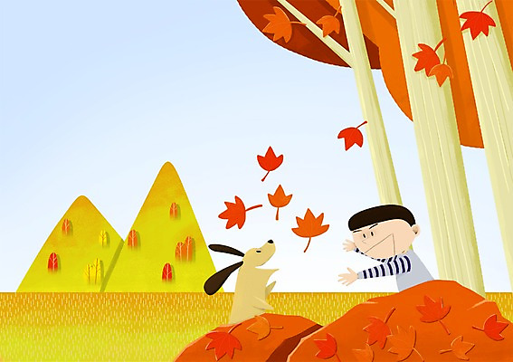 주간 PSD 나무 한마리 남자 어린이 단풍 낙엽 일러스트 놀이 산 함께함 한명 사람 야외 반려동물 다정 가을 강아지 소통 남자만 남자한명만 어린이만 소년만 소년한명만 국내일러스트 자연요소 식물 동물 1 계절 컨셉 잎 개 파일형식