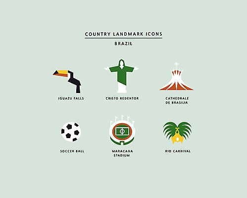 아이콘 축구공 사람없음 세트 경기장 축구장 브라질 랜드마크 쌈바 이과수폭포 카니발축제 그리스도상 2D아이콘 AI파일 공 축구용품 스포츠시설 축제 폭포 남아메리카 파일형식 벡터