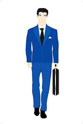 EPS 해외이미지 실루엣 일러스트 비즈니스 넥타이 사람 정장 파란색 숫자 코트 직물 비즈니스맨 흰배경 그림 스타일 방식 해외202004 해외일러스트 문자 잡화 옷 남자 컬러 백그라운드 촬영기법 외투 흰색 직장인 파일형식 벡터 이미지허브