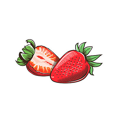 JPG 해외이미지 클립아트 일러스트 딸기 디저트 사람없음 해외202004 해외일러스트 음식 과일 파일형식 이미지허브