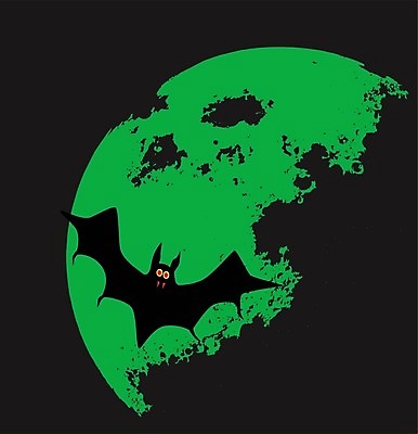 EPS 해외이미지 실루엣 일러스트 미술 그래픽 초록색 할로윈 달 야간 그림 박쥐 흡혈귀 카피스페이스 해외202004 해외일러스트 자연요소 컬러 포유류 문화예술 촬영기법 공백 파일형식 벡터 이미지허브
