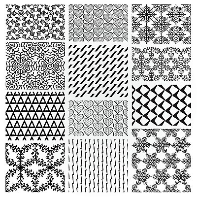 EPS 해외이미지 패턴 일러스트 추상 사람없음 검은색 하트 화려 눈꽃무늬 해외202004 해외일러스트 모양 컬러 컨셉 무늬 눈꽃 파일형식 벡터 이미지허브
