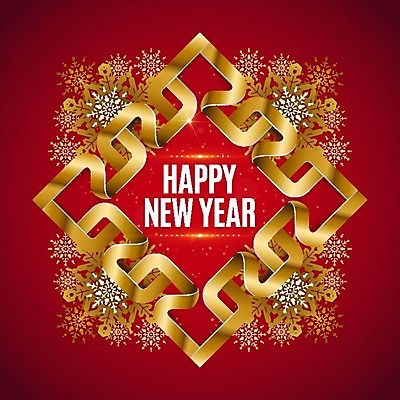 EPS 해외이미지 디자인 백그라운드 크리스마스 일러스트 타이포그라피 사람없음 빨간색 금색 축하 눈송이 해피뉴이어 레터링 해외202004 해외일러스트 문자 기념일 컬러 컨셉 눈_날씨 새해인사 파일형식 벡터 이미지허브