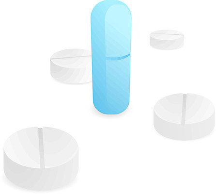 EPS 해외이미지 일러스트 서기 파란색 알약 약 건강관리 힘 해외202004 해외일러스트 컬러 의학 모션 건강 관리 파일형식 벡터 이미지허브