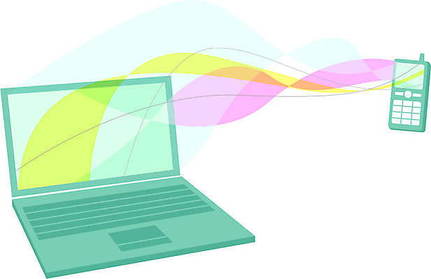 EPS 해외이미지 컨셉 일러스트 통신 커뮤니케이션 무선통신 아이디어 노트북 스마트폰 모니터 자료 키보드 연결 나눔 블루투스 정보매체 해외202004 해외일러스트 전자제품 핸드폰 스마트기기 컴퓨터 파일형식 벡터 이미지허브