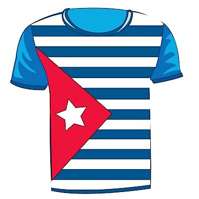 EPS 해외이미지 별 섬 티셔츠 일러스트 여러명 빨간색 깃발 직물 심볼 사인 흰배경 서식 쿠바 전국 해외202004 해외일러스트 자연요소 컬러 다수 백그라운드 셔츠 사람 흰색 중앙아메리카 파일형식 벡터 이미지허브