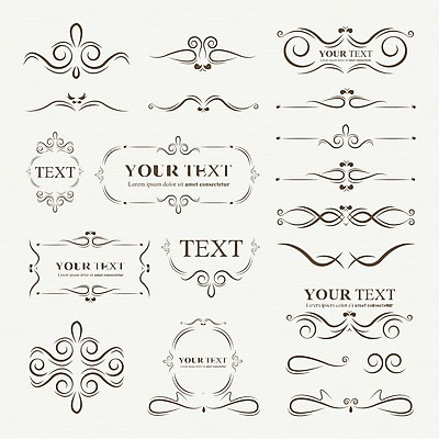 EPS 해외이미지 곡선 일러스트 프레임 사람없음 세트 테두리 그림 복고 고딕 바로크 빅토리아 해외202004 해외일러스트 선 파일형식 벡터 이미지허브 이미지허브